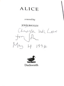 Alice by John Bayley (Signed)