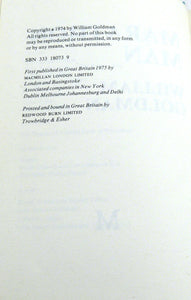Marathon Man by William Goldman