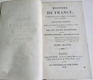 Histoire de France. Seconde partie by Ant. Fantin Desodoards 16 0f 25 vols. - Everlasting Editions